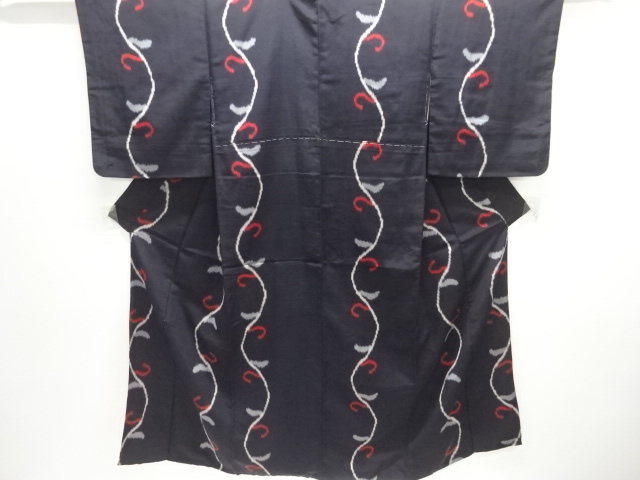 JAPANESE KIMONO / ANTIQUE OMESHI KIMONO / TAISHO ROMAN STYLE / SILK / WOVEN ARABESQUE